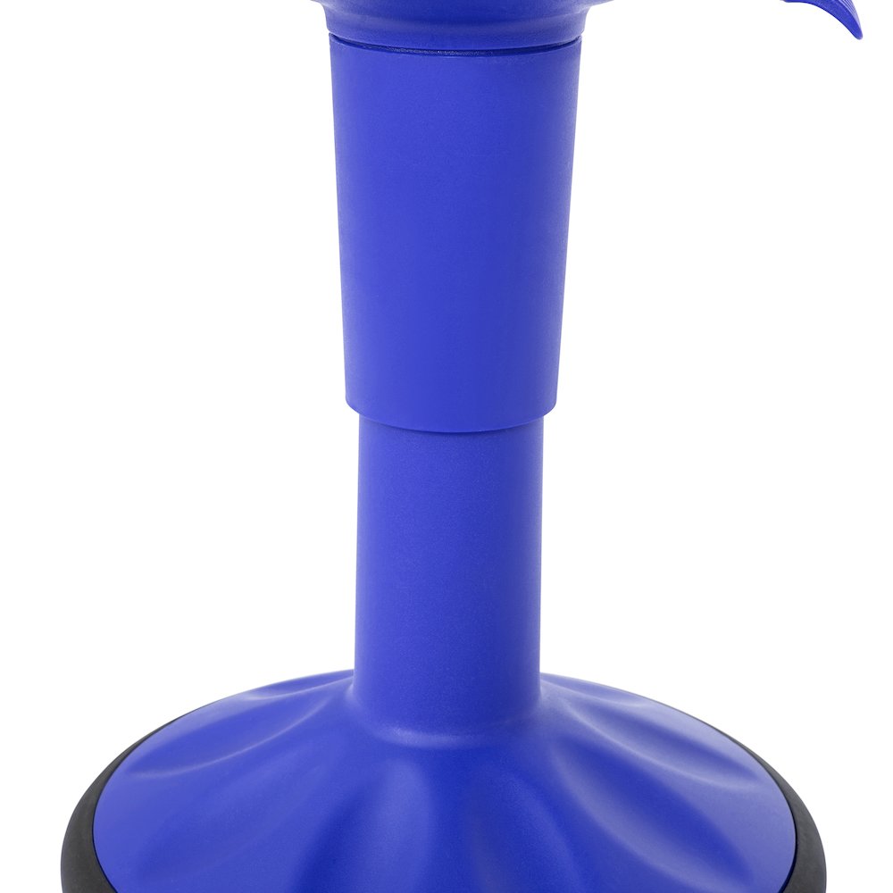 Adjustable Height Kids Active Stool with Bottom in Blue, 14" - 18" Seat Height