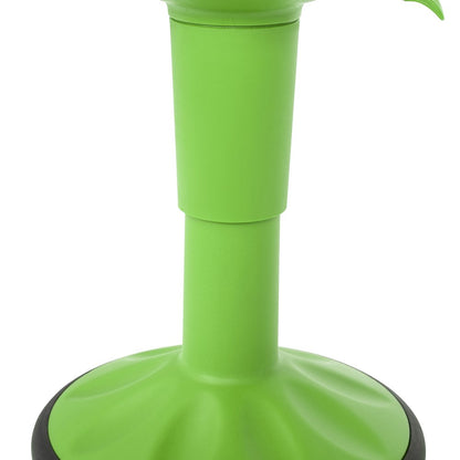 Adjustable Height Kids Active Stool with Bottom in Green, 14" - 18" Seat Height