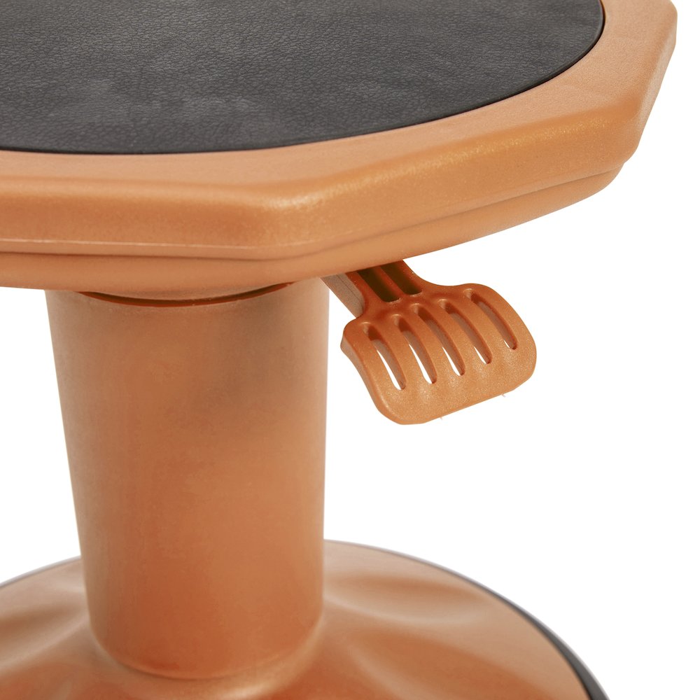 Adjustable Height Kids Active Stool with Bottom in Orange, 14" - 18" Seat Height