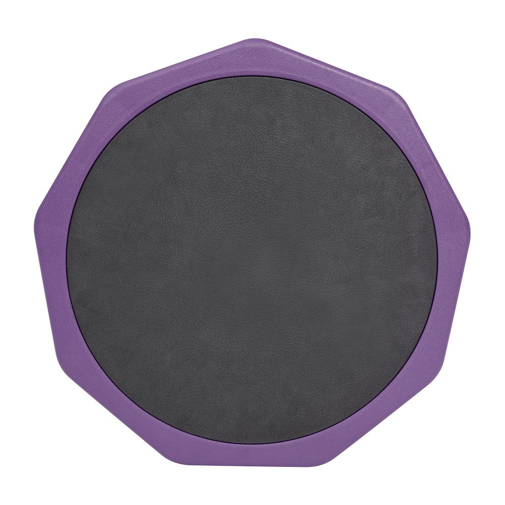 Adjustable Height Kids Active Stool with Bottom in Purple, 14" - 18" Seat Height