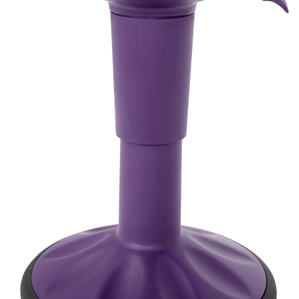 Adjustable Height Kids Active Stool with Bottom in Purple, 14" - 18" Seat Height