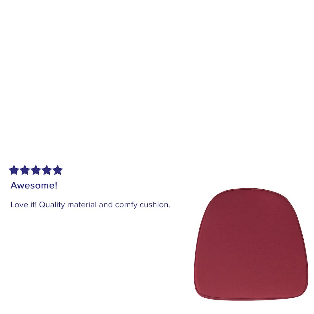 Soft Burgundy Fabric Chiavari Chair Cushion