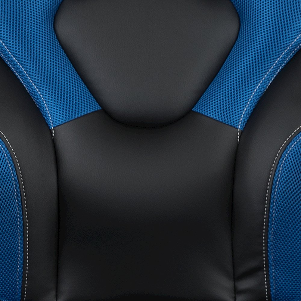 Gaming Desk and Blue/Black Racing Chair Set