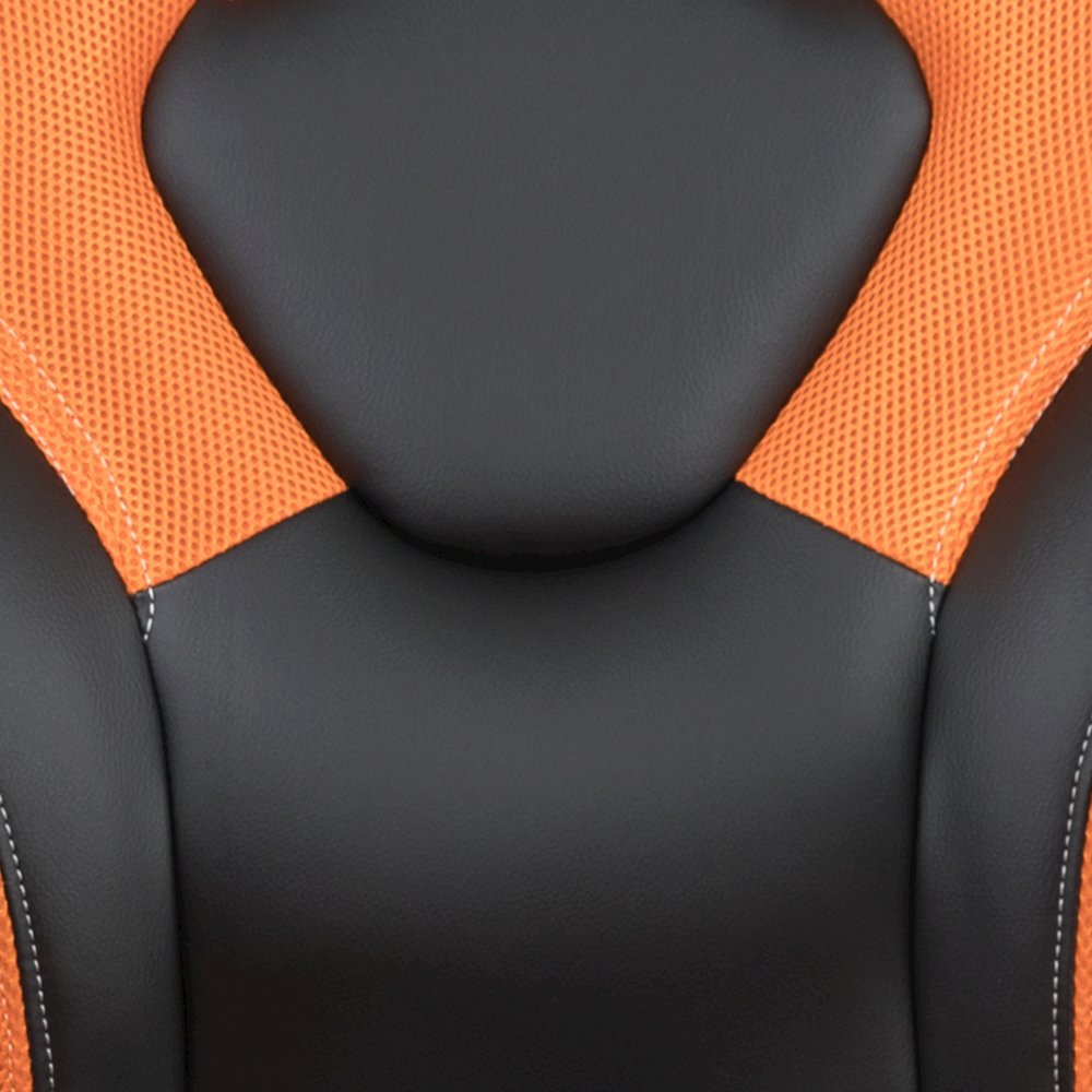 Gaming Desk and Orange/Black Racing Chair Set