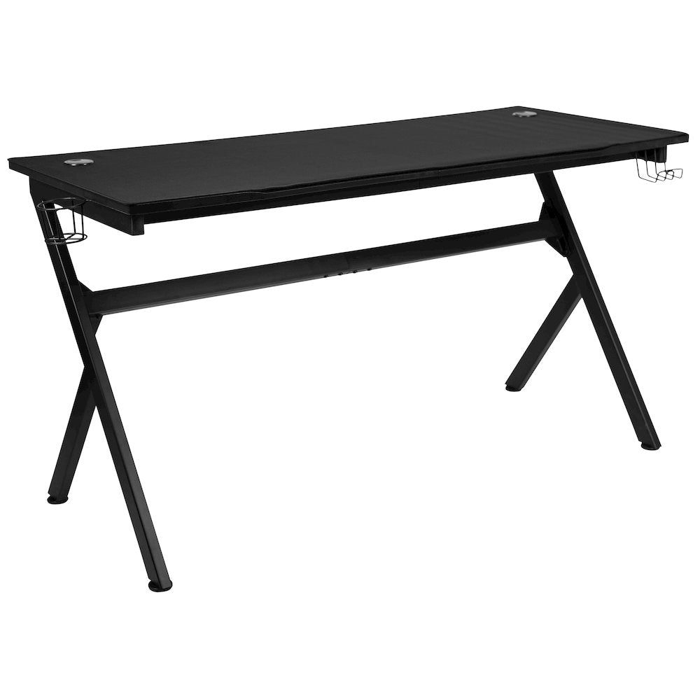 Gaming Desk and Red/Black Racing Chair Set
