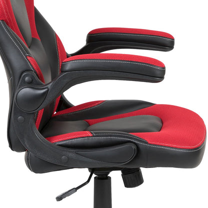 Red Gaming Desk and Red/Black Racing Chair Set