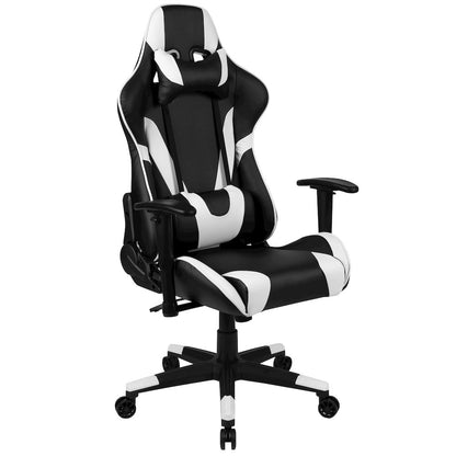 Gaming Desk and Black Reclining Gaming Chair Set