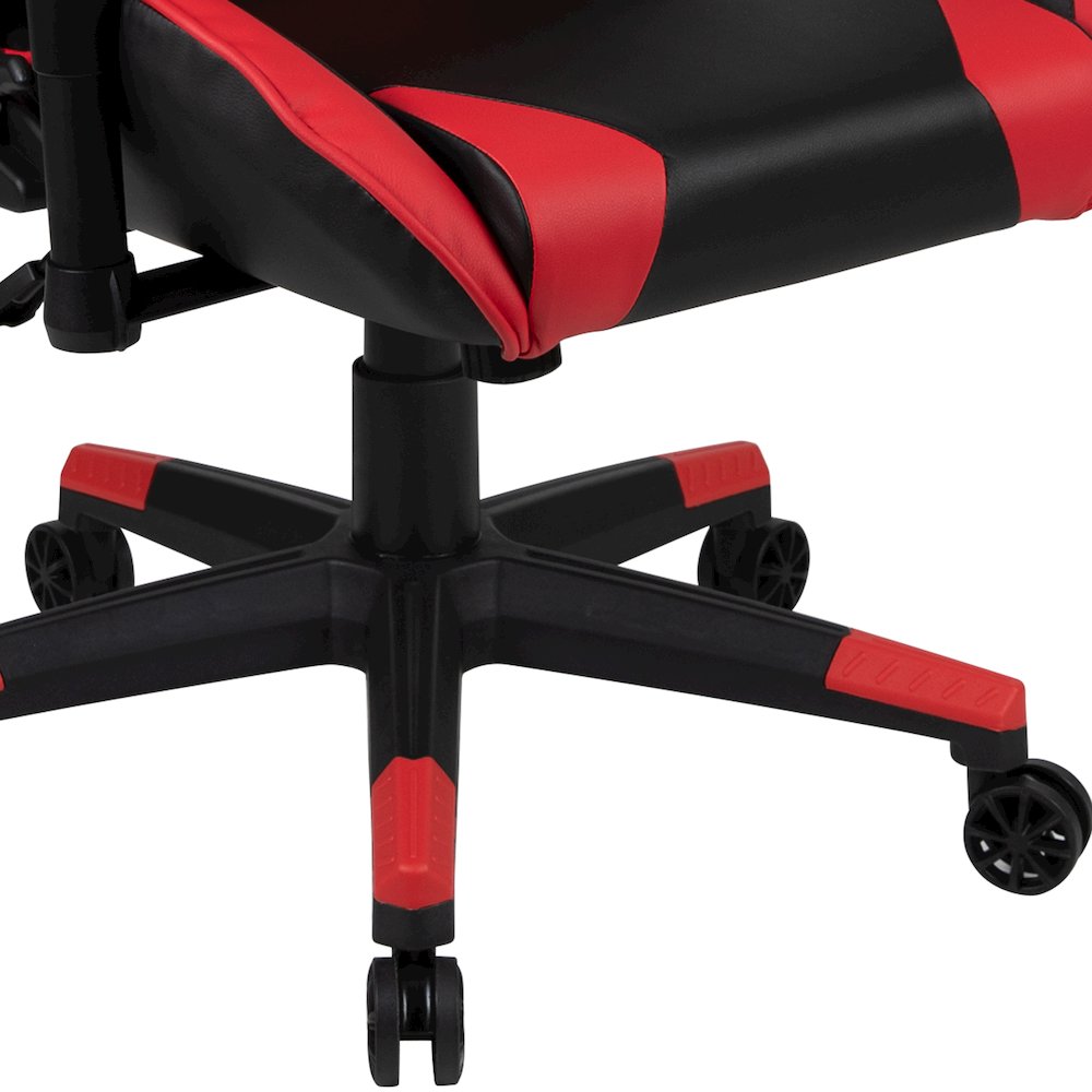 Red Gaming Desk and Red/Black Reclining Gaming Chair Set
