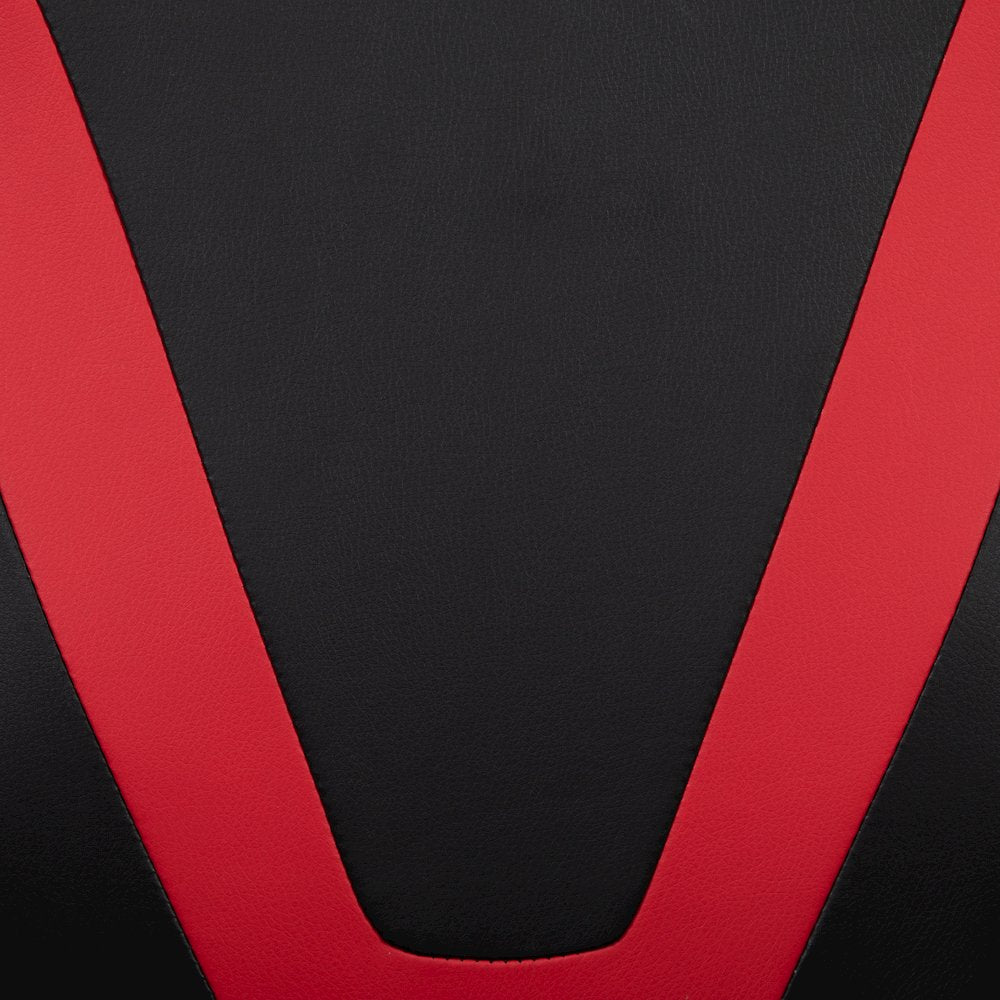 Black Gaming Desk and Red/Black Footrest Reclining Gaming Chair Set