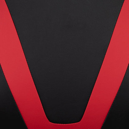 Black Gaming Desk and Red/Black Footrest Reclining Gaming Chair Set