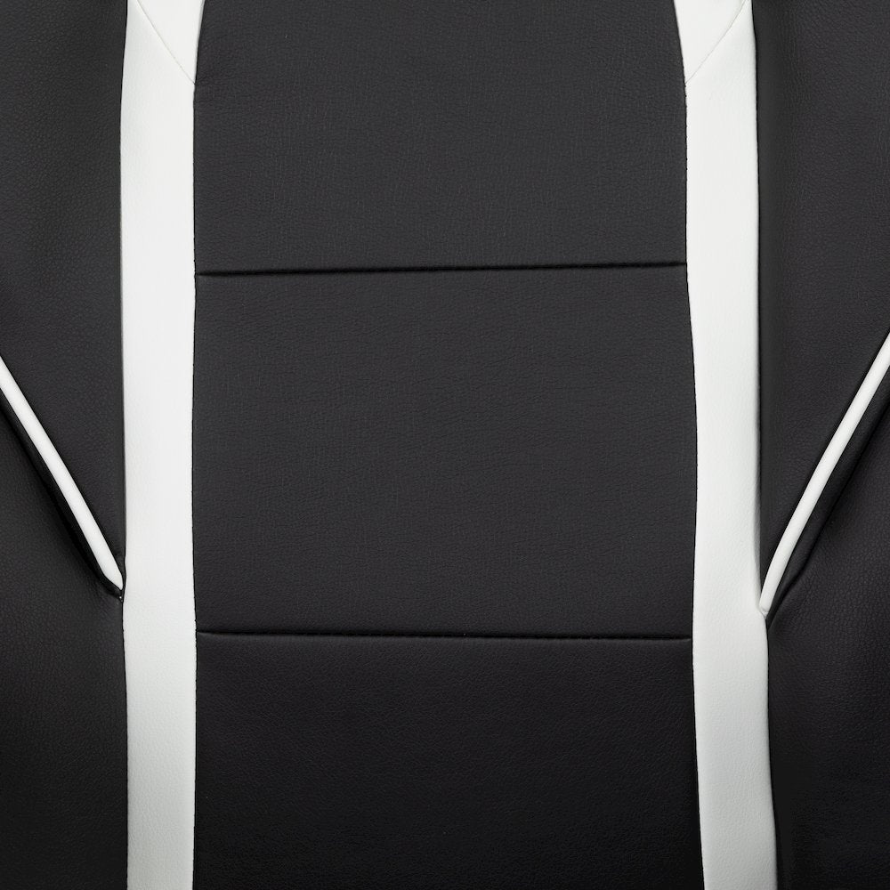 Black Gaming Desk/Headphone Hook/2 Wire Management Holes, White Gaming Chair