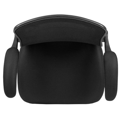 Mid Back Black Mesh Ergonomic Drafting Chair with Adjustable Foot Ring and Flip-Up Arms