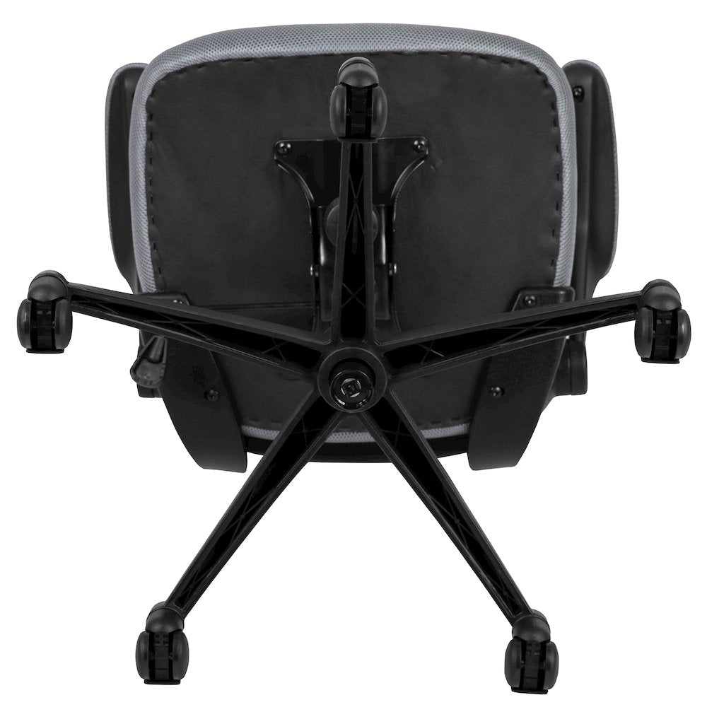 Mid-Back Dark Gray Mesh Swivel Ergonomic Task Office Chair with Flip-Up Arms