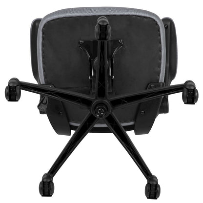 Mid-Back Dark Gray Mesh Swivel Ergonomic Task Office Chair with Flip-Up Arms