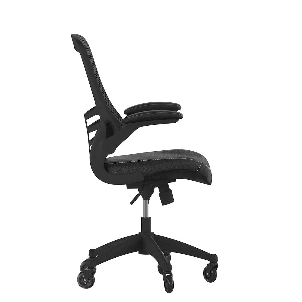 Desk Chair with Roller Wheels | Swivel Chair with Kelista Mid-Back