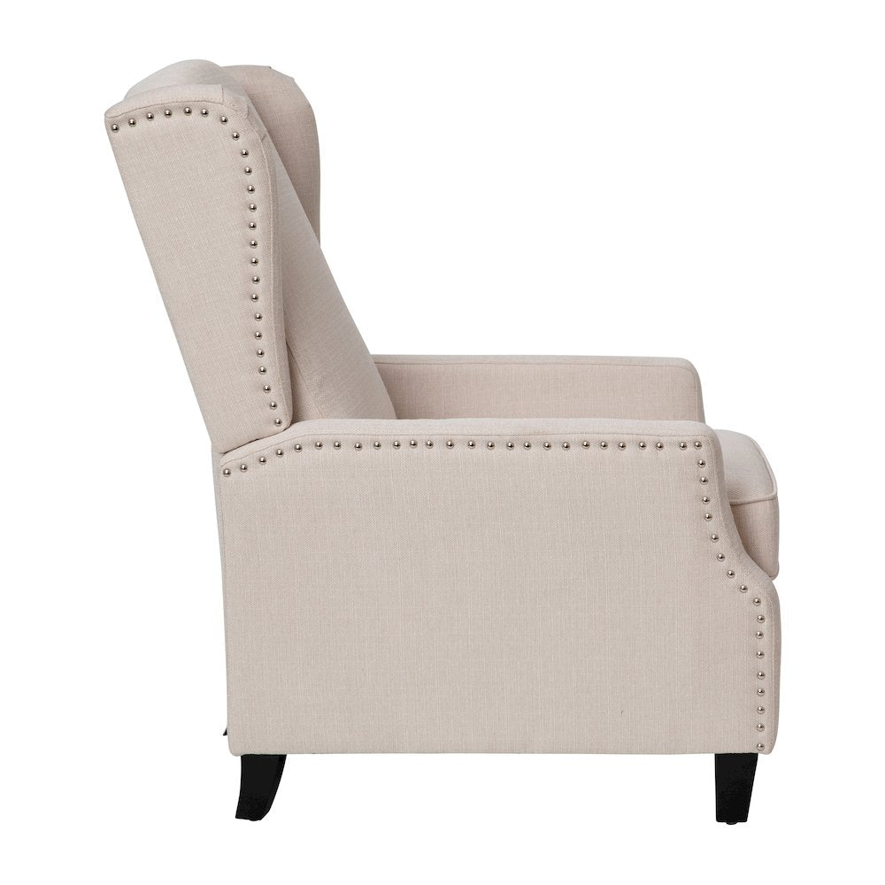 Traditional Slim Push Back Recliner Chair