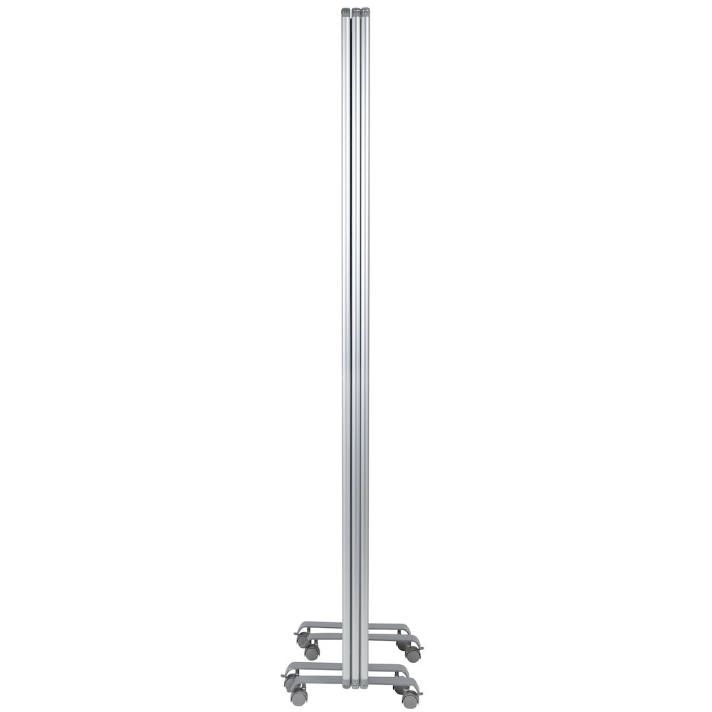 Acrylic Mobile Partition with Lockable Casters, 72"H x 36"L