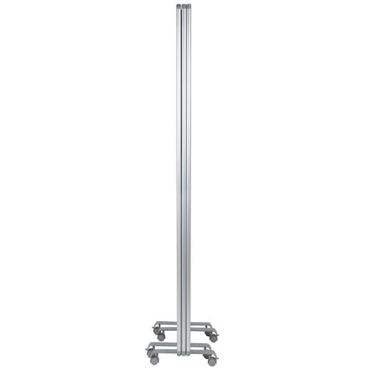 Acrylic Mobile Partition with Lockable Casters, 72"H x 36"L