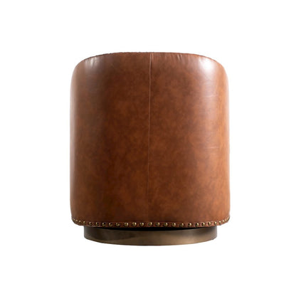 Commercial Grade Barrel Accent Chair, Brown