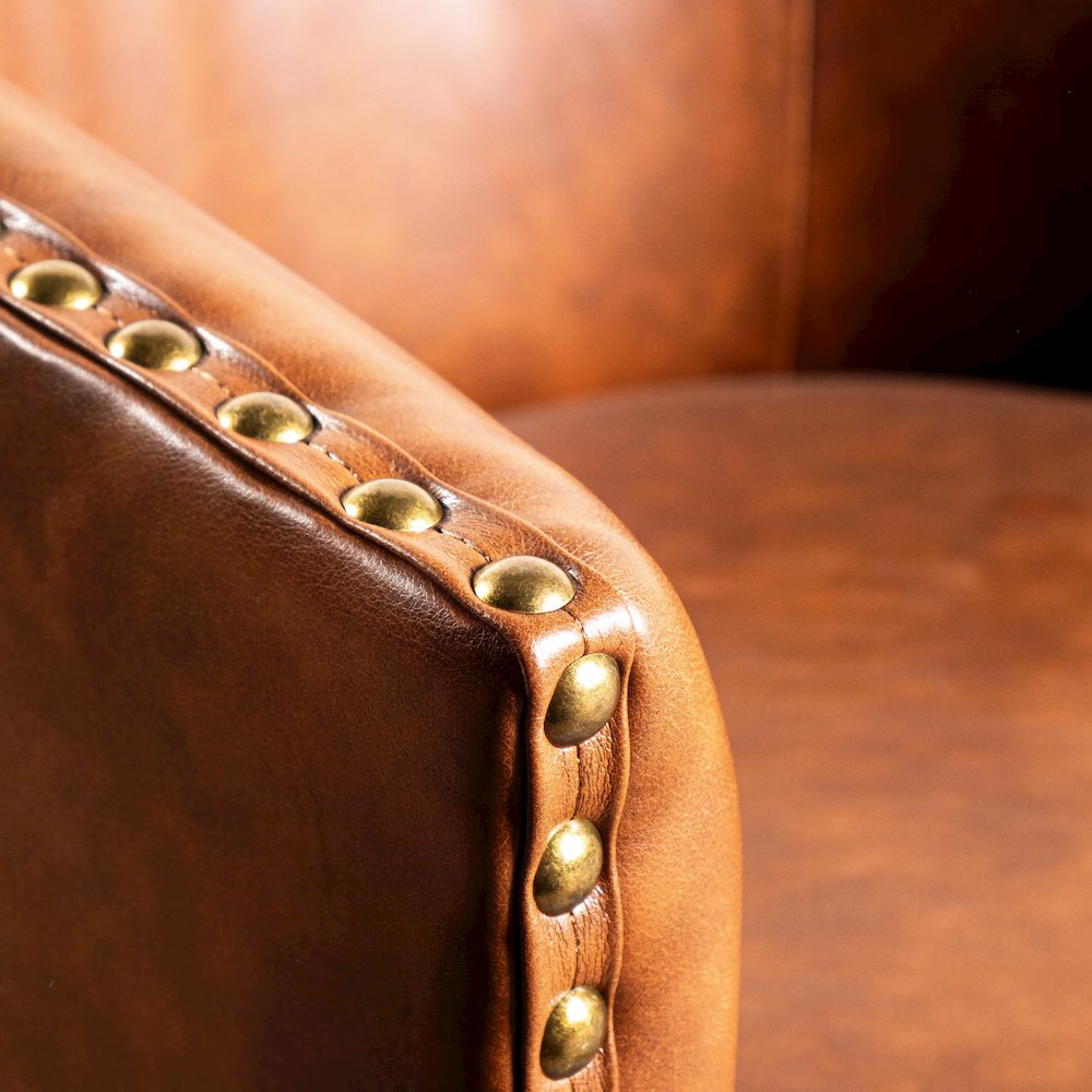 Commercial Grade Barrel Accent Chair, Brown