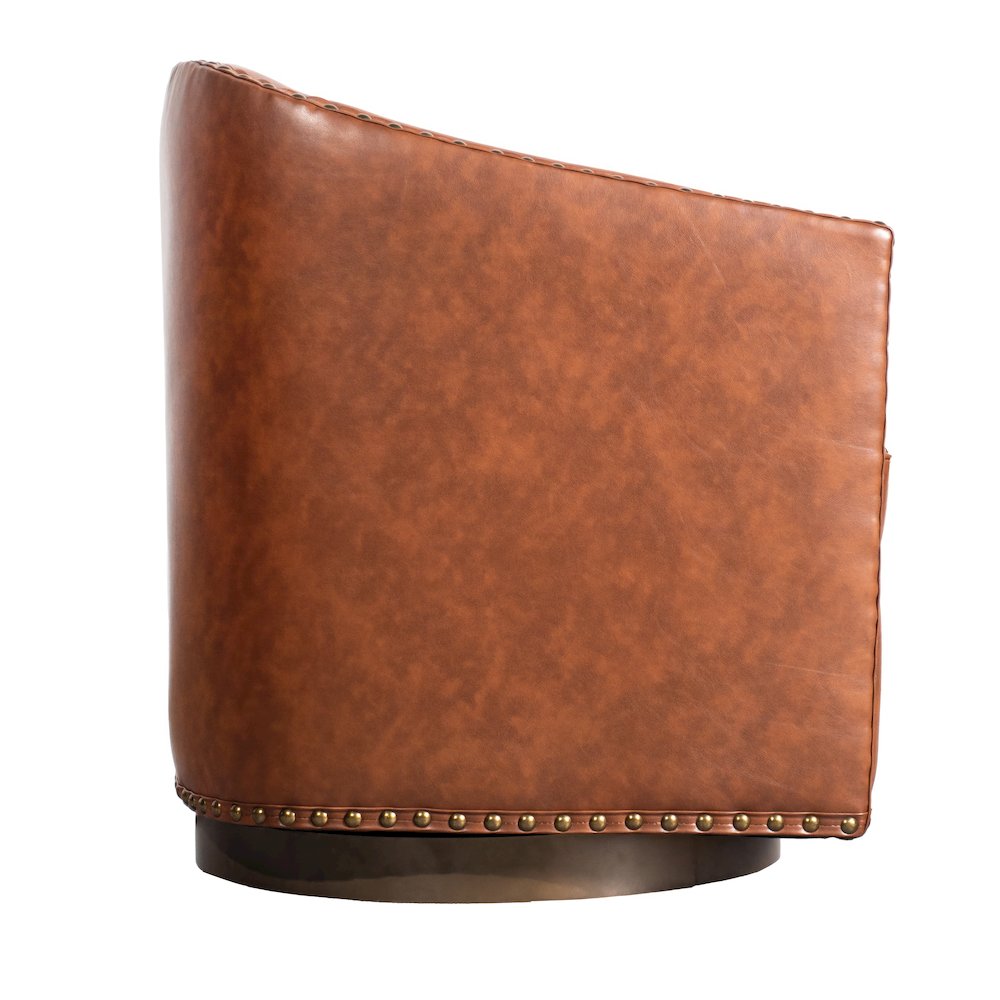 Commercial Grade Barrel Accent Chair, Brown