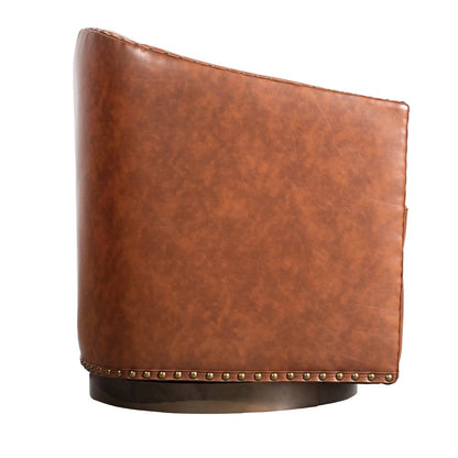 Commercial Grade Barrel Accent Chair, Brown