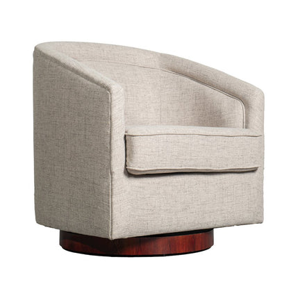 Commercial Grade Barrel Accent Chair, Cream