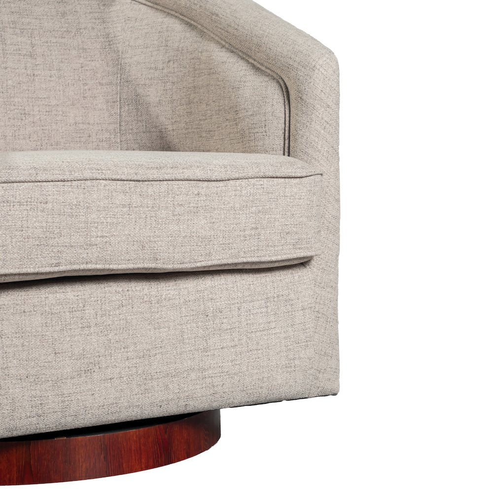 Commercial Grade Barrel Accent Chair, Cream