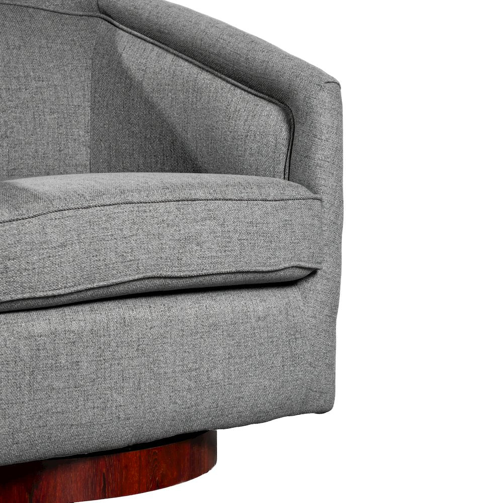 Commercial Grade Barrel Accent Chair, Gray
