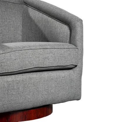Commercial Grade Barrel Accent Chair, Gray