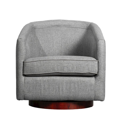 Commercial Grade Barrel Accent Chair, Gray