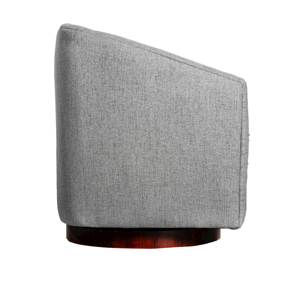 Commercial Grade Barrel Accent Chair, Gray