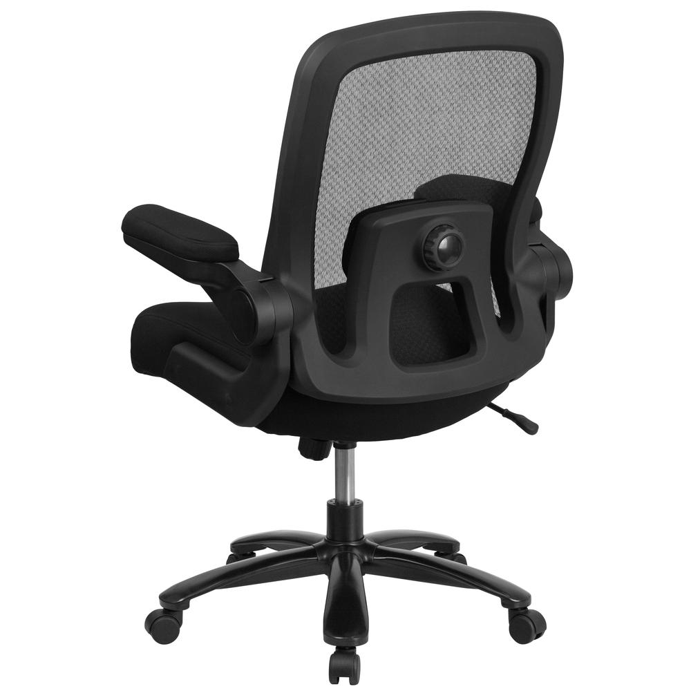 Big & Tall 500 lb. Rated Black Mesh/Fabric Executive Ergonomic Office Chair with Adjustable Lumbar