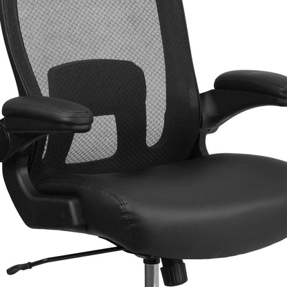 500 lb. Rated Black Mesh/Executive Office Chair with Adjustable Lumbar