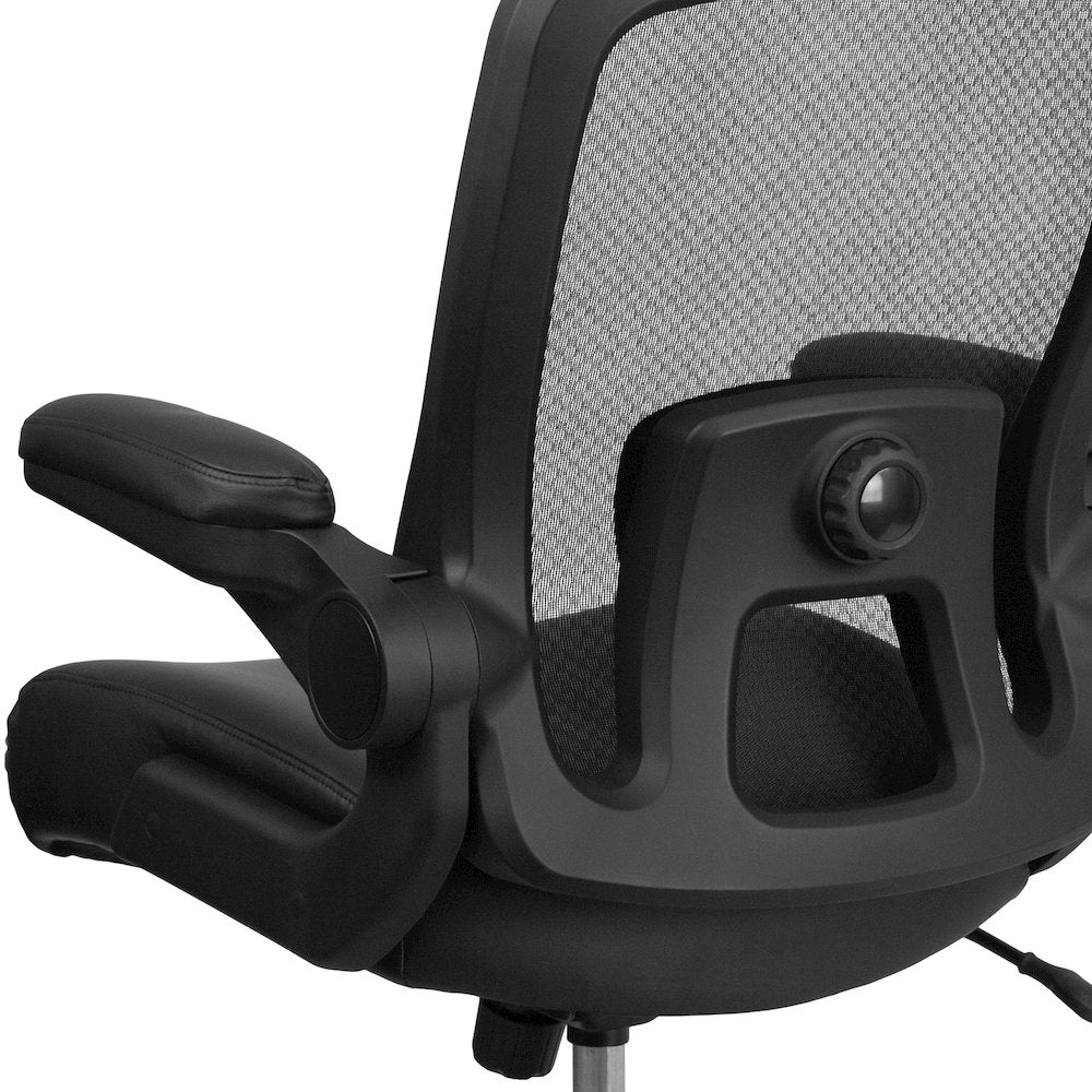 500 lb. Rated Black Mesh/Executive Office Chair with Adjustable Lumbar