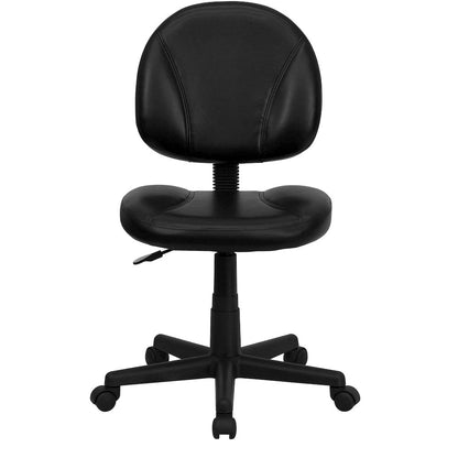 Mid-Back Black Swivel Ergonomic Task Office Chair with Back Depth Adjustment