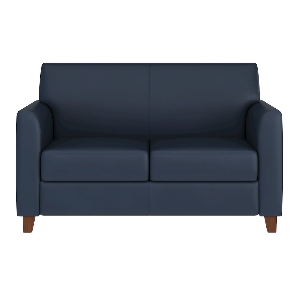 HERCULES Diplomat Series Navy LeatherSoft Loveseat