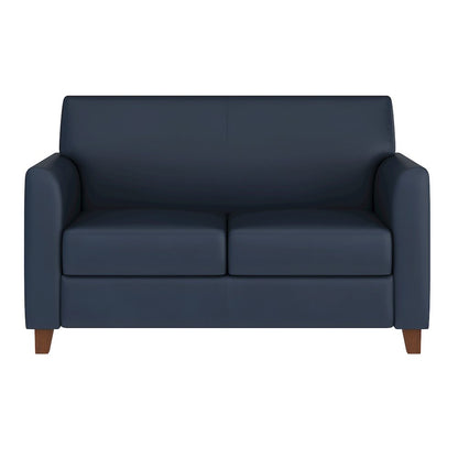 HERCULES Diplomat Series Navy LeatherSoft Loveseat