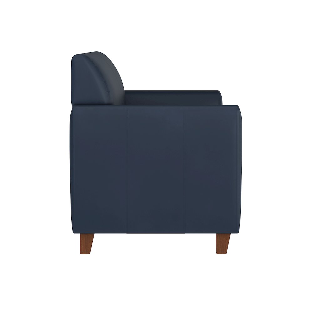 HERCULES Diplomat Series Navy LeatherSoft Loveseat