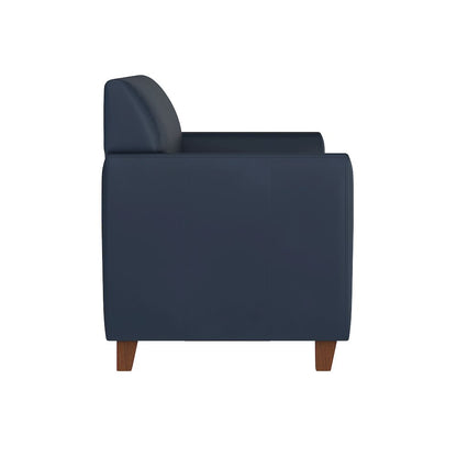 HERCULES Diplomat Series Navy LeatherSoft Loveseat