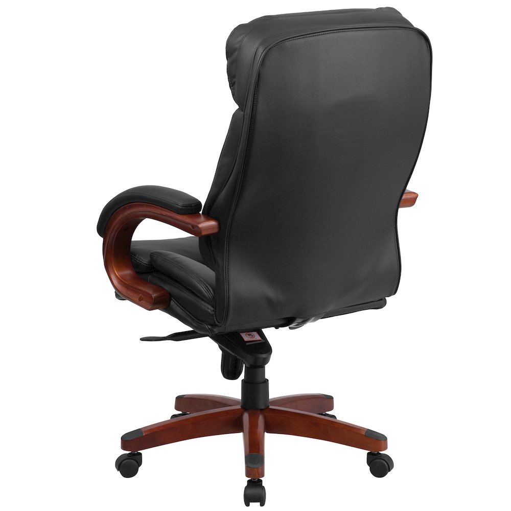 High Back Black Executive Office Chair with Synchro-Tilt Mechanism