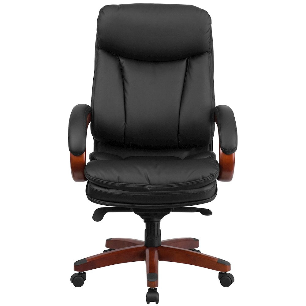 High Back Black Executive Office Chair with Synchro-Tilt Mechanism