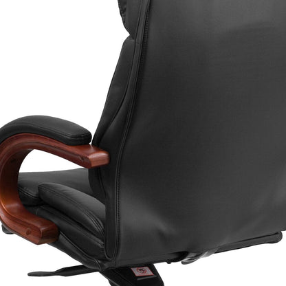 High Back Black Executive Office Chair with Synchro-Tilt Mechanism