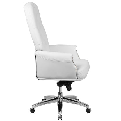 High Back White Multifunction Executive Swivel Ergonomic Office Chair with Arms