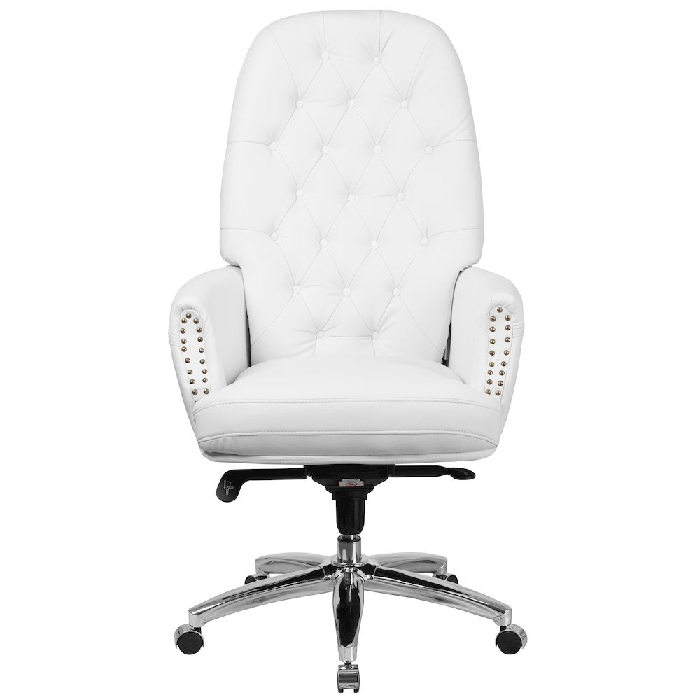 High Back White Multifunction Executive Swivel Ergonomic Office Chair with Arms