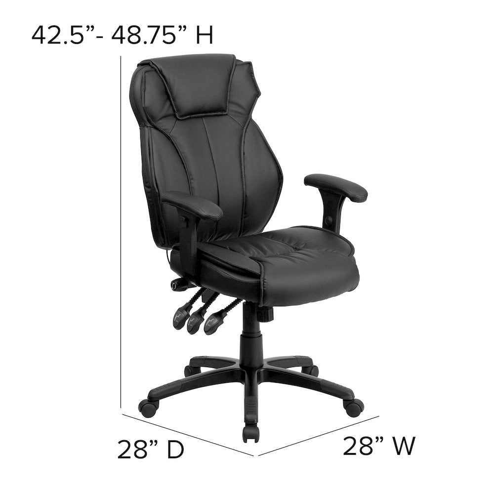 High Back Black Multifunction Executive Swivel Office Chair