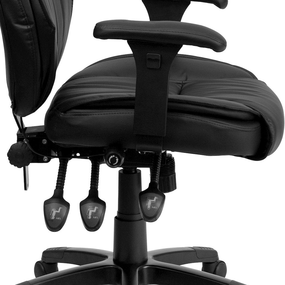 High Back Black Multifunction Executive Swivel Office Chair