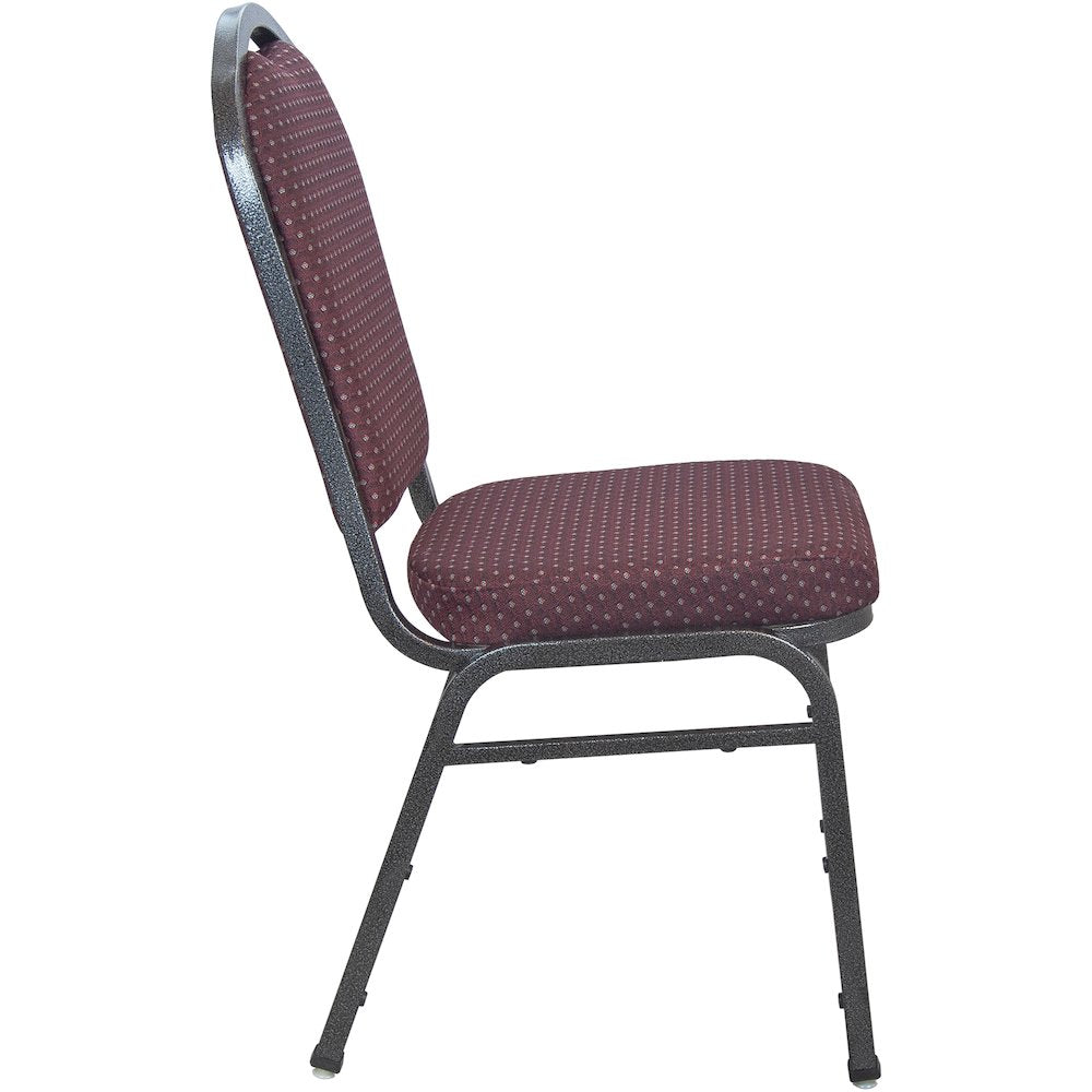 Advantage Premium Burgundy-patterned Crown Back Banquet Chair - Silver Vein