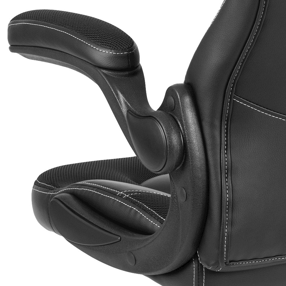 X10 Gaming Chair Racing Office Computer Swivel Chair, Black LeatherSoft