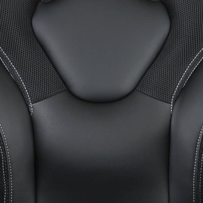 Gaming Chair Racing Office Ergonomic Computer PC Adjustable Swivel Chair with Flip-up Arms, Black LeatherSoft